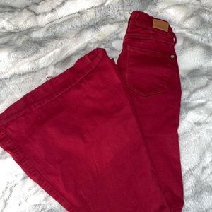Slim fit bell bottom jeans